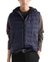 Prada Re-nylon Down Vest In Blue