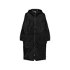 Prada Re-nylon Drawstring Coat In Black