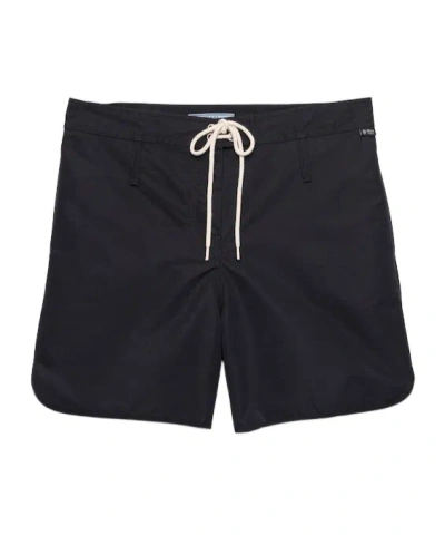 Prada Re-nylon Drawstring Shorts In Black