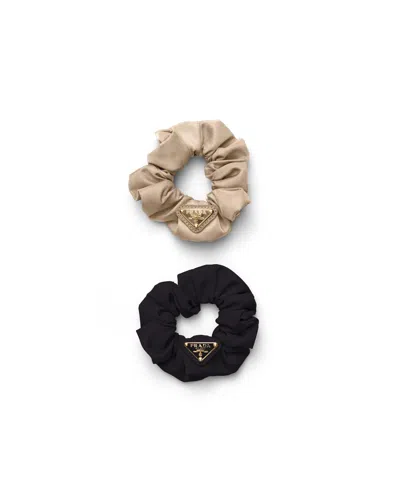 Prada Re-nylon Hair Bands In Neutral