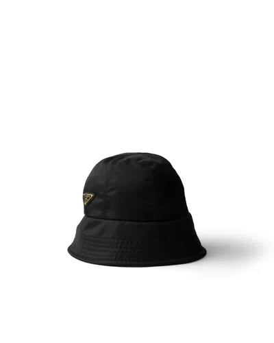 Prada Re-nylon Hat In Black