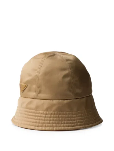Prada Re-nylon Hat In Brown