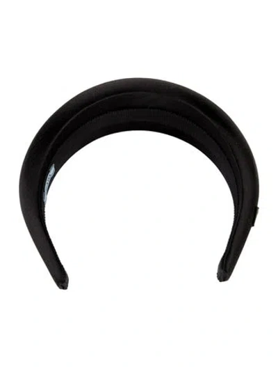 Pre-owned Prada Re-nylon Headband In Black