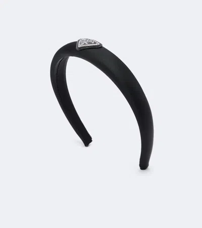 Prada Re-nylon Headband In Black