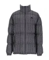 Prada Re-nylon High-neck Down Jacket In Blue