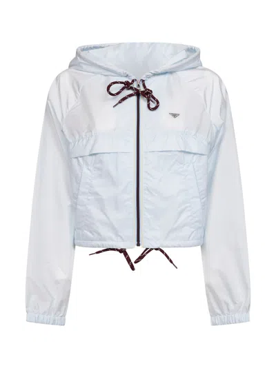 Prada Re-nylon Hooded Jacket In Multi