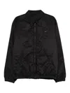 Prada Jacket Long Sleeves Point Collar Elasticated Hem In Black