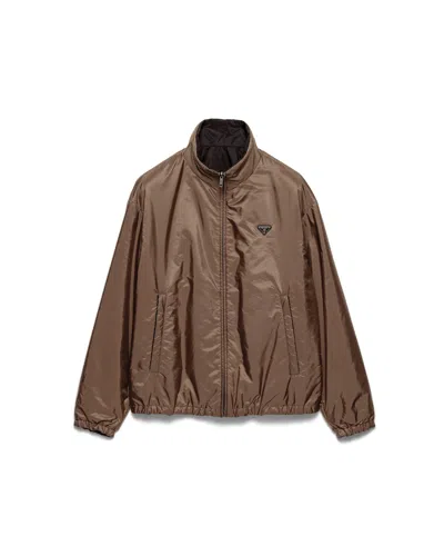 Prada Re-nylon Jacket In Brown