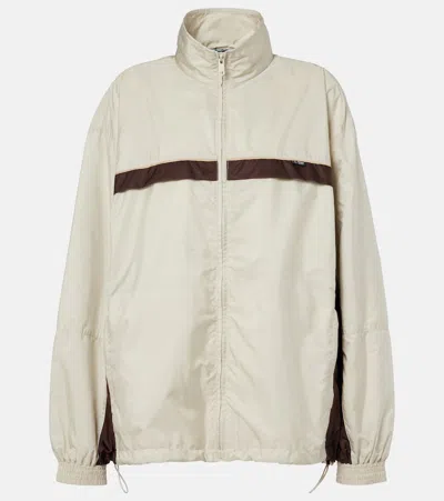 Prada Re-nylon Jacket In Neutral