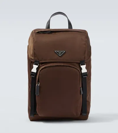 Prada Re-nylon Leather-trimmed Backpack