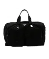 Prada Zippered Shoulder Bag In Black