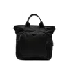 Prada Rectangular Tote Bag Top Handles Side Pockets In Black