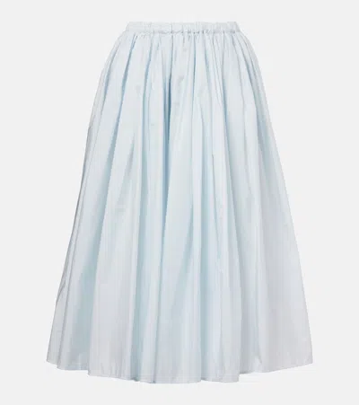 Prada Re-nylon Midi Skirt In Blue