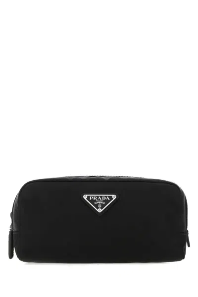 Prada Re-nylon Mini Beauty Case In Black