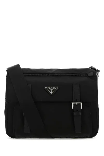 Prada Re-nylon Mini Crossbody Handbag In Black