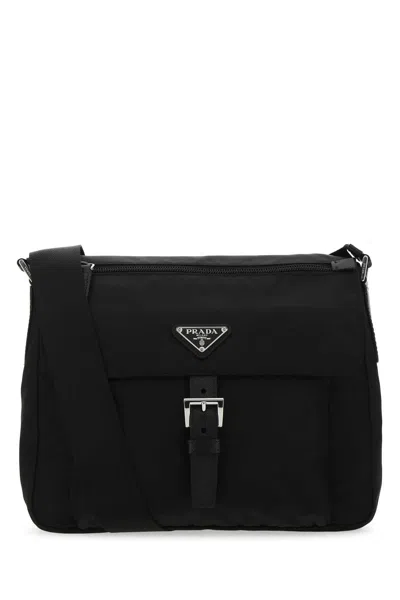 Prada Re-nylon Mini Crossbody Handbag In Black