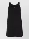 Prada Crepe Mini Dress With Bows In Black