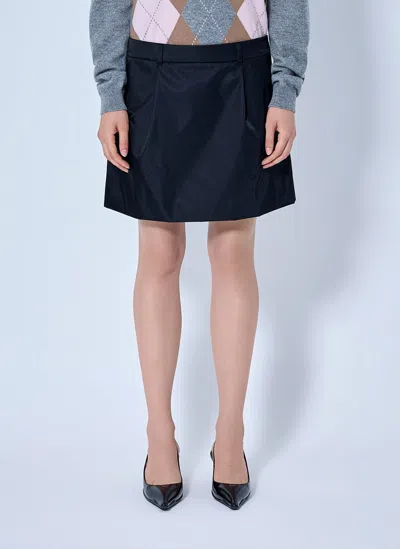 Prada Re-nylon Mini Skirt In Black