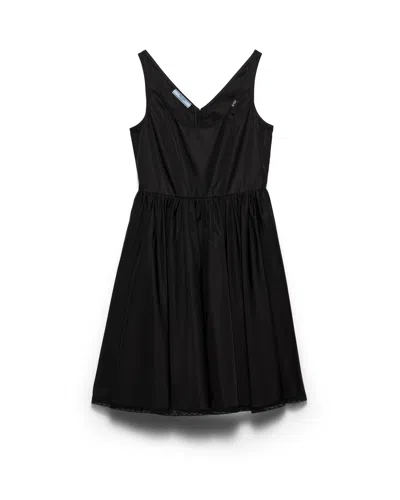 Prada Minikleid Aus Re-nylon In Black