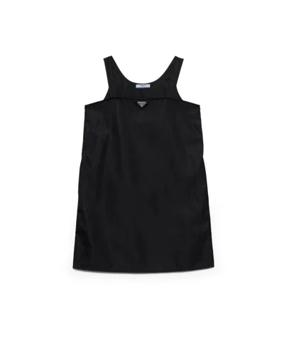 Prada Minikleid Aus Re-nylon In Black