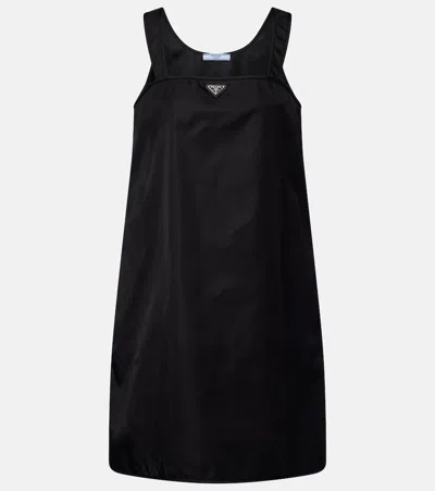 Prada Re-nylon Minidress In Black