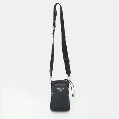 Pre-owned Prada Re-nylon Navy Blue Nylon Smartphone Case