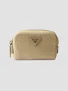 Prada Re-nylon Necessaire Pouch In Brown