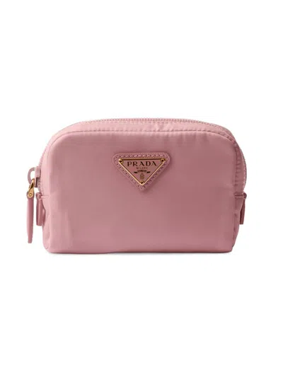 Prada Re-nylon Necessaire Pouch In Pink