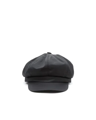 Prada Re-nylon Newsboy Cap, Size M In Black