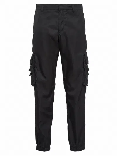 Prada Re-nylon Pants In Black