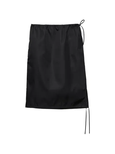 Prada Re-nylon Pencil Skirt In Black