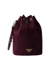 Prada Drawstring Shoulder Bag In Red