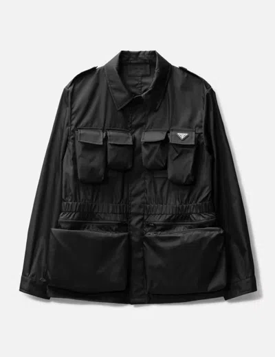 Pre-owned Prada Re-nylon Safari Jacket In Black