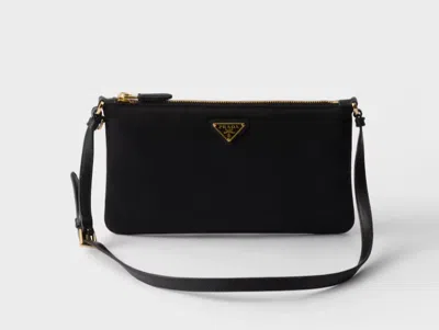 Prada Re-nylon Shoulder Bag In Black
