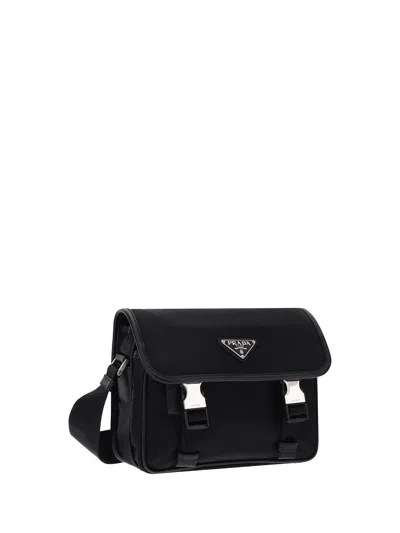 Prada Re-nylon Shoulder Bag In Black