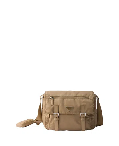 Prada Re-nylon Shoulder Bag In Brown