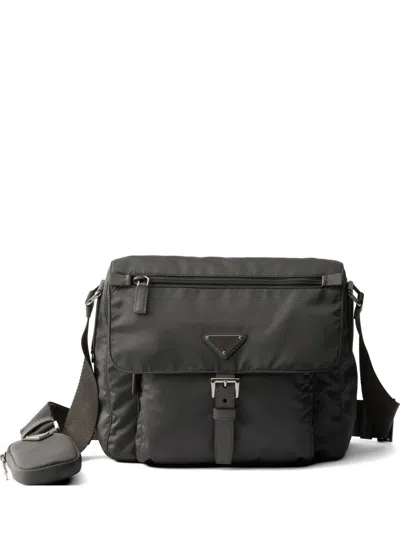 Prada Re-nylon Shoulder Bag In Black