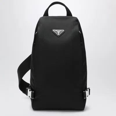 Prada Re-nylon Single-shoulder Mini Backpack In Black