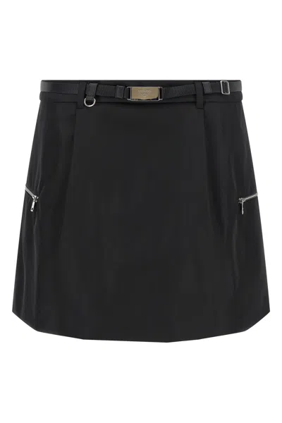 Prada Re-nylon Skirt In Black