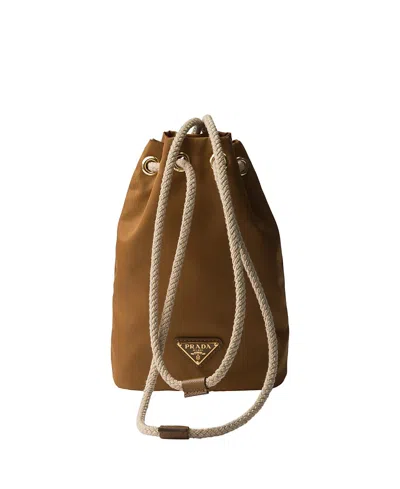 Prada Re-nylon Smartphone Case In Brown