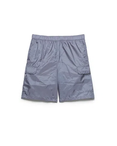 Prada Men's Re-nylon Swim Trunks In Blue