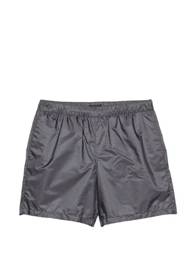 Prada Re-nylon Swim Trunks In Gray