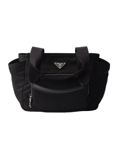 Prada Re-nylon Tote Bag In Black