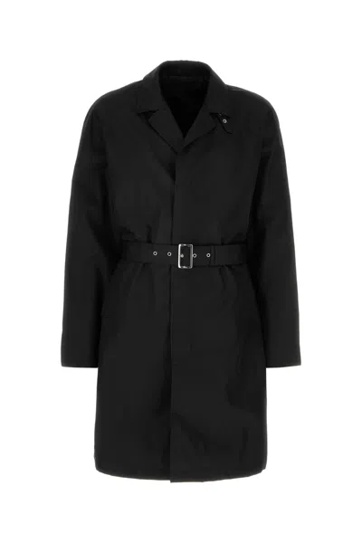 Prada Re-nylon Trench Jacket In Black