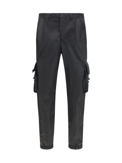 Prada Re-nylon Utility Cargo Pants In Black