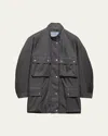 Prada Re-nylon Utility Jacket In Gray