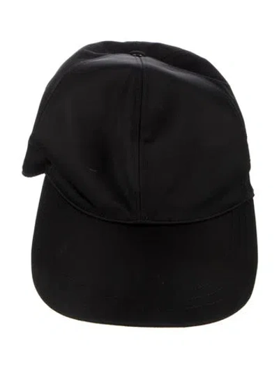 Pre-owned Prada Re-nylon Velcro Baseball Hat In Black