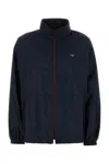 Prada Re-nylon Windbreaker Jacket In Black