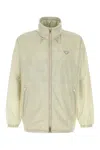 Prada Re-nylon Windbreaker Jacket In Neutral