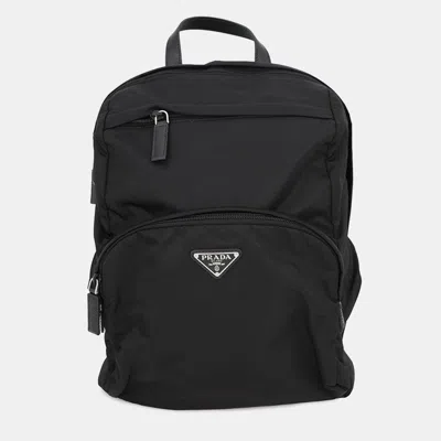 Pre-owned Prada Re-nylon Xsaffiano Leatherbackpack Black2vz104_2dmg_f0002_v_ooo Nylon Leather